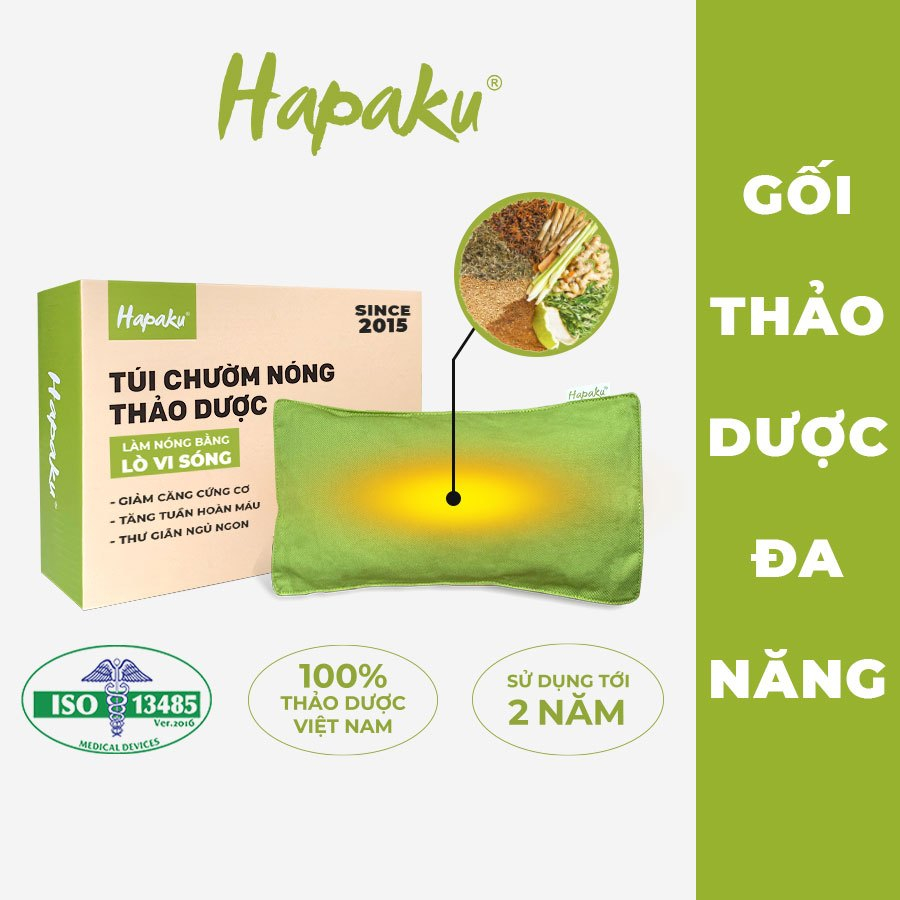 Ảnh Gối Chườm Nóng Thảo Dược Giúp Thư Giãn, Giảm Đau Bụng Kinh Hapaku - Làm Nóng Bằng Lò Vi Sóng 1