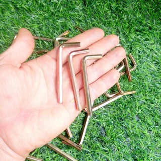 Lục giác (lục lăng) chất liệu thép 5 ly dài 6.5cm màu vàng đồng caoduongracing phụ tùng xe máy