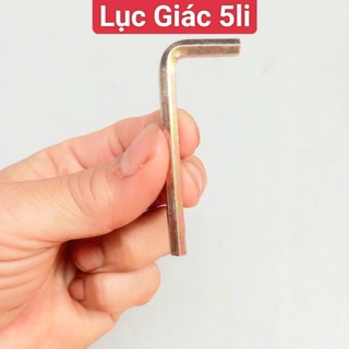 Lục giác (lục lăng) chất liệu thép 5 ly dài 6.5cm màu vàng đồng caoduongracing phụ tùng xe máy
