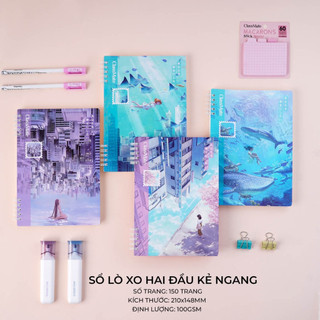 Sổ Lò Xo Kẻ Ngang A5/B5 150 Trang CLASSMATE, Sổ Tay Binder 100gsm Giấy Không Lem Dùng Ghi Chép 15-041A5/B5