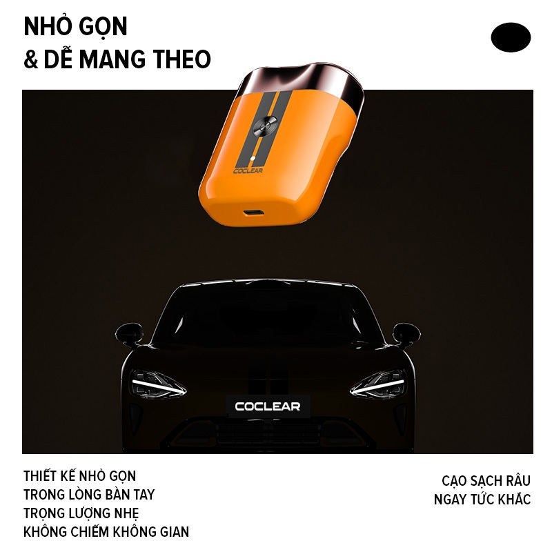 Ảnh Máy cạo râu mini coclear CS007 thiết kế động cơ tốc độ cao, cạo khô và nước, pin sử dụng đến 2 tháng, bảo hành một năm 4