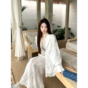 Áo sơ mi nữ form rộng phối ren tay hàng đẹp loại 1 có Bigsize, Sơ mi kiểu hè nữ,Sơ mi nữ đẹp