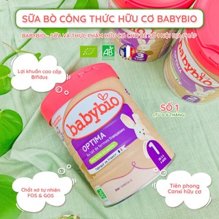 Combo 2 hộp sữa bò hữu cơ tăng trưởng Babybio số 1, 2, 3