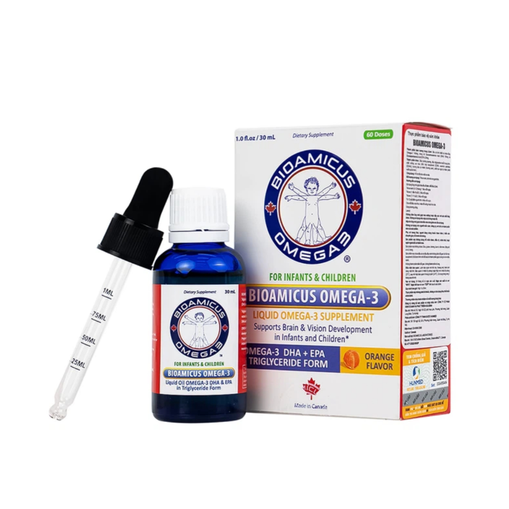 Ảnh Dầu Cá Omega 3 Bioamicus Bổ Sung DHA, EPA Giúp Tăng Cường Trí Não, Giúp Bé Sáng Mắt 30ml 4