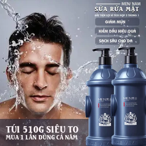 Sữa Rửa Mặt Nam Ngăn Dầu & Làm Sáng Da - Hỗ Trợ Giảm Mụn, Phù Hợp Da Dầu/ Da Khô (Thiết Kế Cho Nam Giới)
