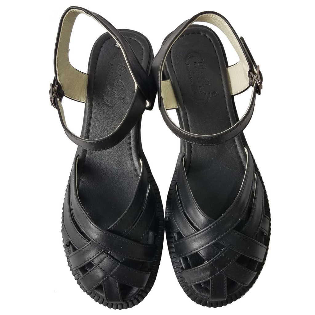 Giày Sandal Cao Gót Nữ BIGGBEN Da Bò Thật Cao 4 Phân HKD939