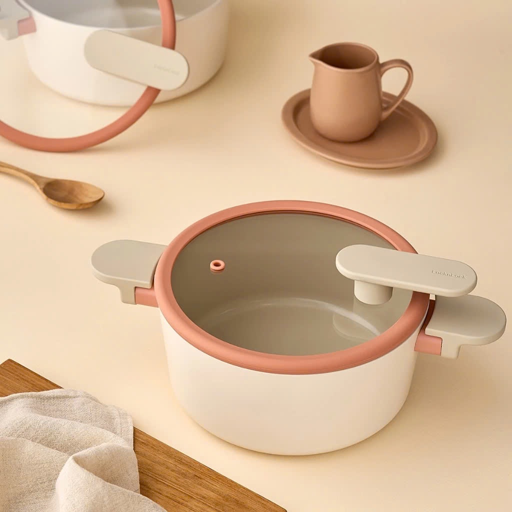 Nồi Chống Dính Suit Bric LocknLock Pot Dùng Được Bếp Từ, Tay Cầm Cách Nhiệt, Nhiều Dung Tích K-MALL