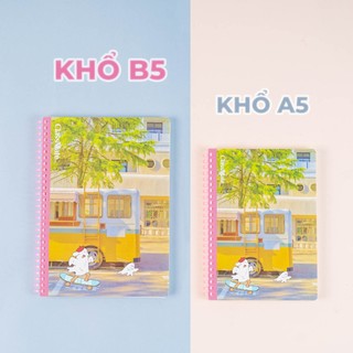 Sổ Lò Xo Kẻ Ngang A5/B5 180 Trang, Sổ Tay Lò Xo Nhựa Mềm CLASSMATE Định Lượng 80gsm Giấy Không Lem 18-038A5/B5