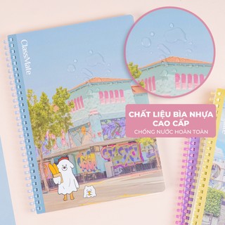 Sổ Lò Xo Kẻ Ngang A5/B5 180 Trang, Sổ Tay Lò Xo Nhựa Mềm CLASSMATE Định Lượng 80gsm Giấy Không Lem 18-038A5/B5