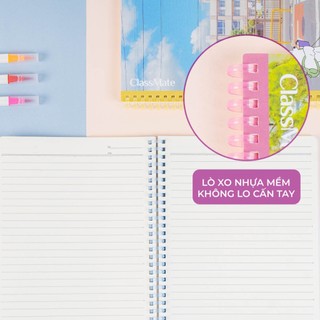 Sổ Lò Xo Kẻ Ngang A5/B5 180 Trang, Sổ Tay Lò Xo Nhựa Mềm CLASSMATE Định Lượng 80gsm Giấy Không Lem 18-038A5/B5