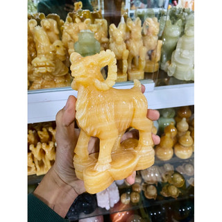 Tượng Dê Đá Hoàng Long 15cm Decor Trang Trí Nhà - Decor Phòng - Phong Thuỷ