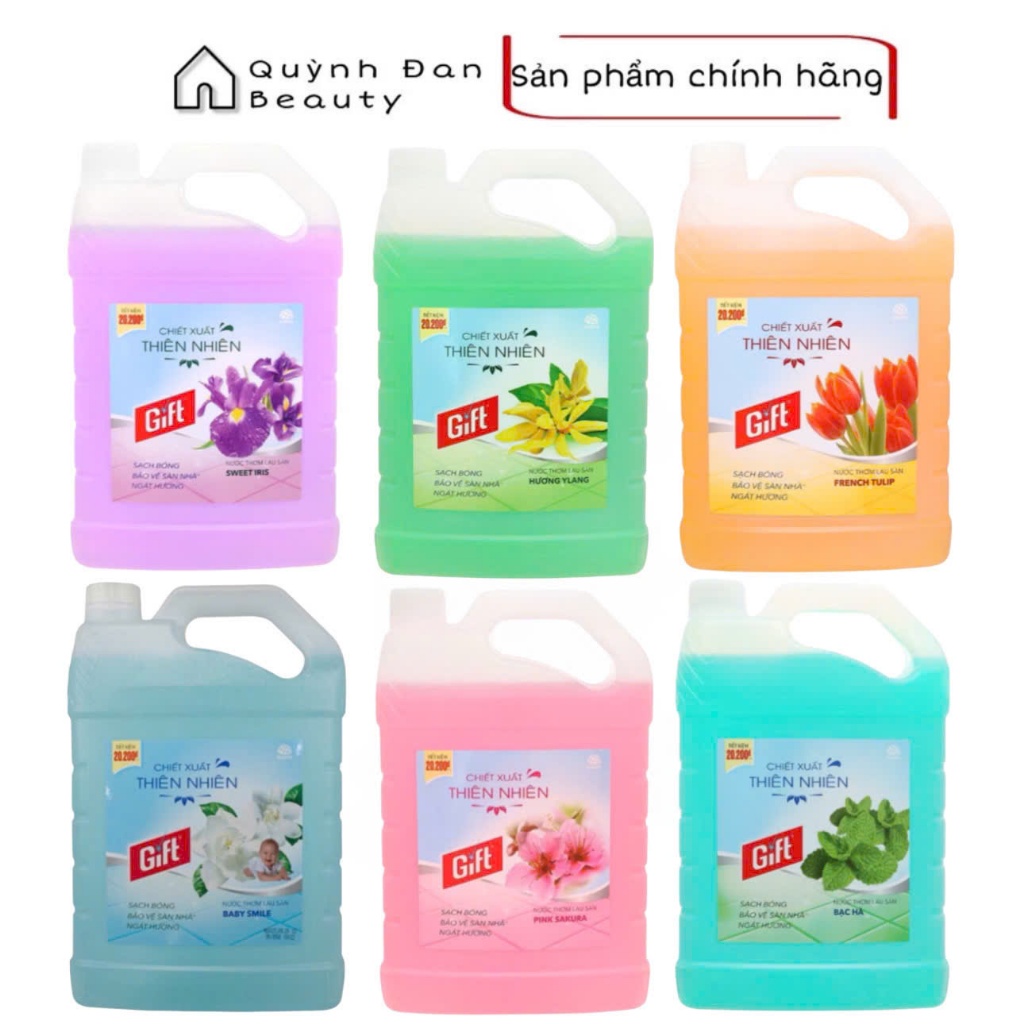 Nước lau sàn can GIFT nhiều mùi hương 3,8kg