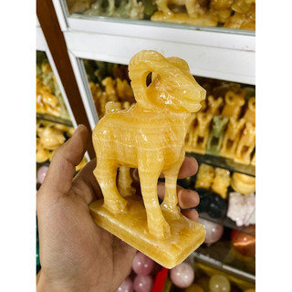 Tượng Dê , Phong Thuỷ Tuổi Mùi Đá Ngọc Hoàng Long Cao 12 cm