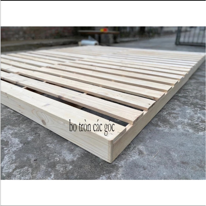 Giường Pallet Gỗ Thông Cao 10cm – Thiết Kế Gấp Gọn, Chắc Chắn HOMDECOR