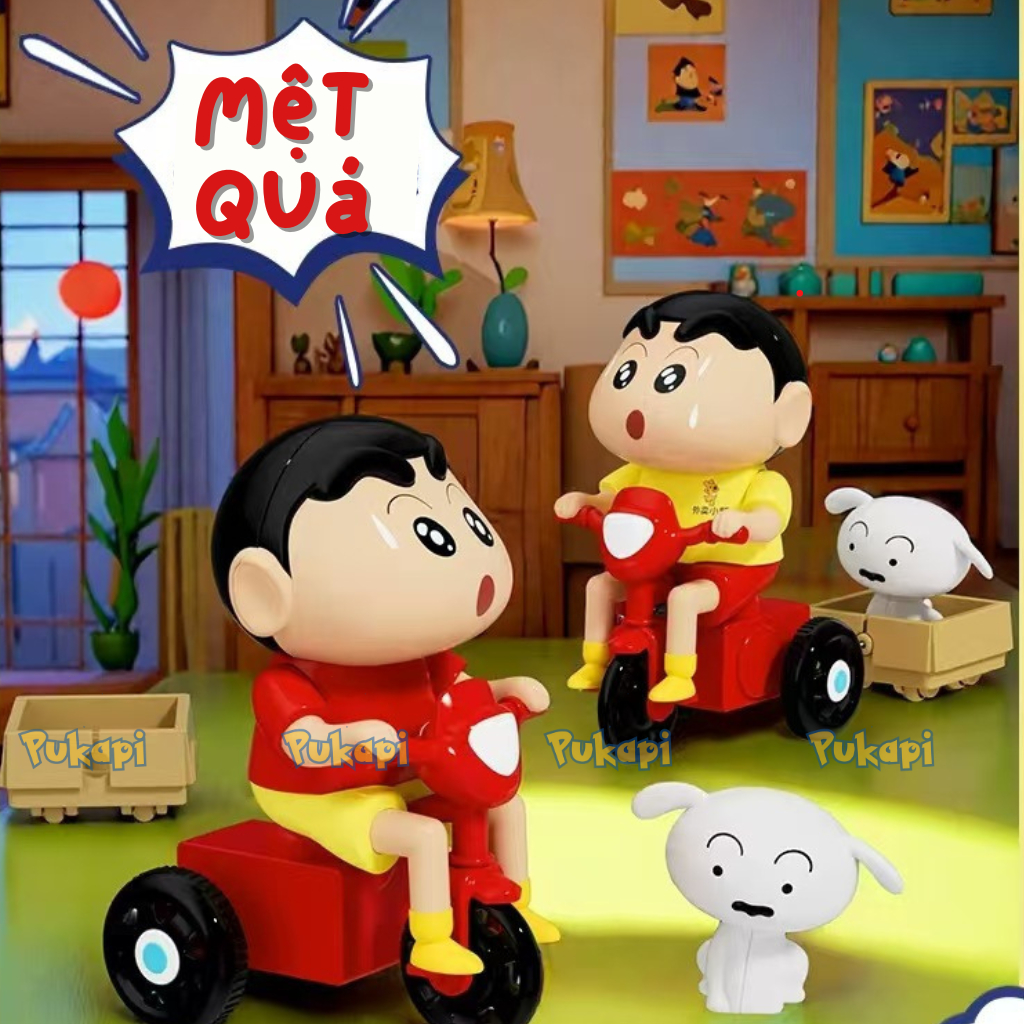 Đồ Chơi Shin Đạp Xe Shin Bò Vặn Cót Siêu Đáng Yêu Hot Trend Shin Lắc Đầu Cậu Bé Bút Chì - Đồ Chơi Cho Bé PUKAPI