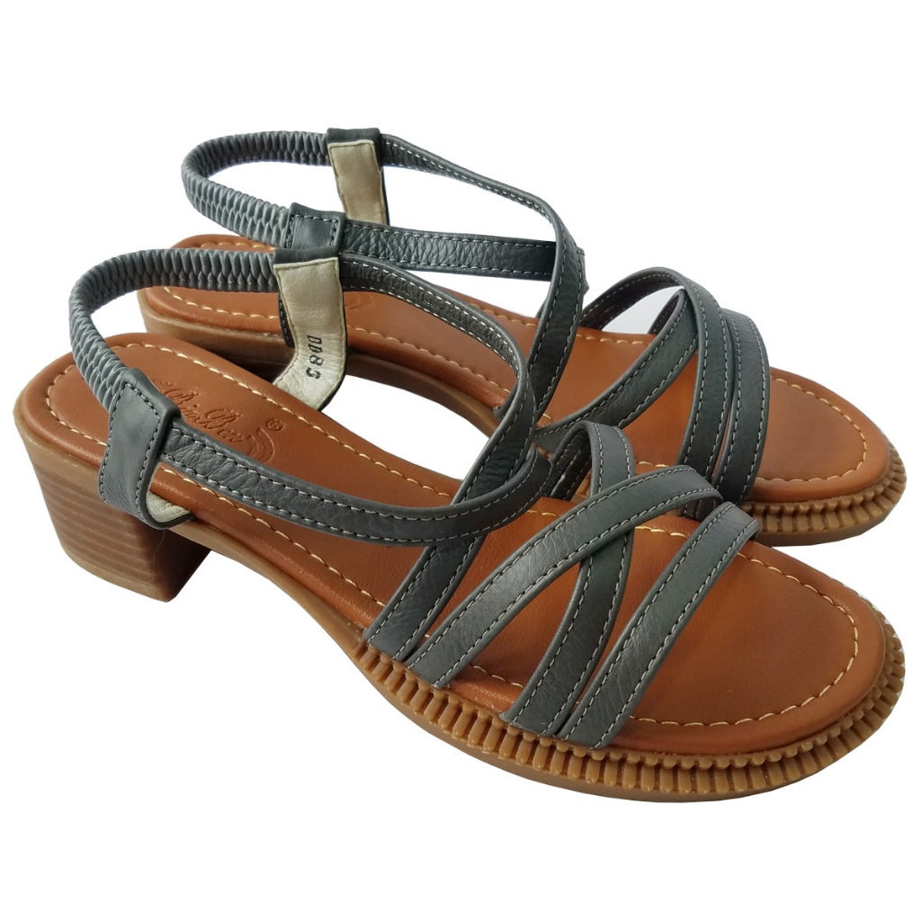 Giày Sandal Cao Gót Nữ BIGGBEN Da Bò Thật Cao 4 Phân HKD940