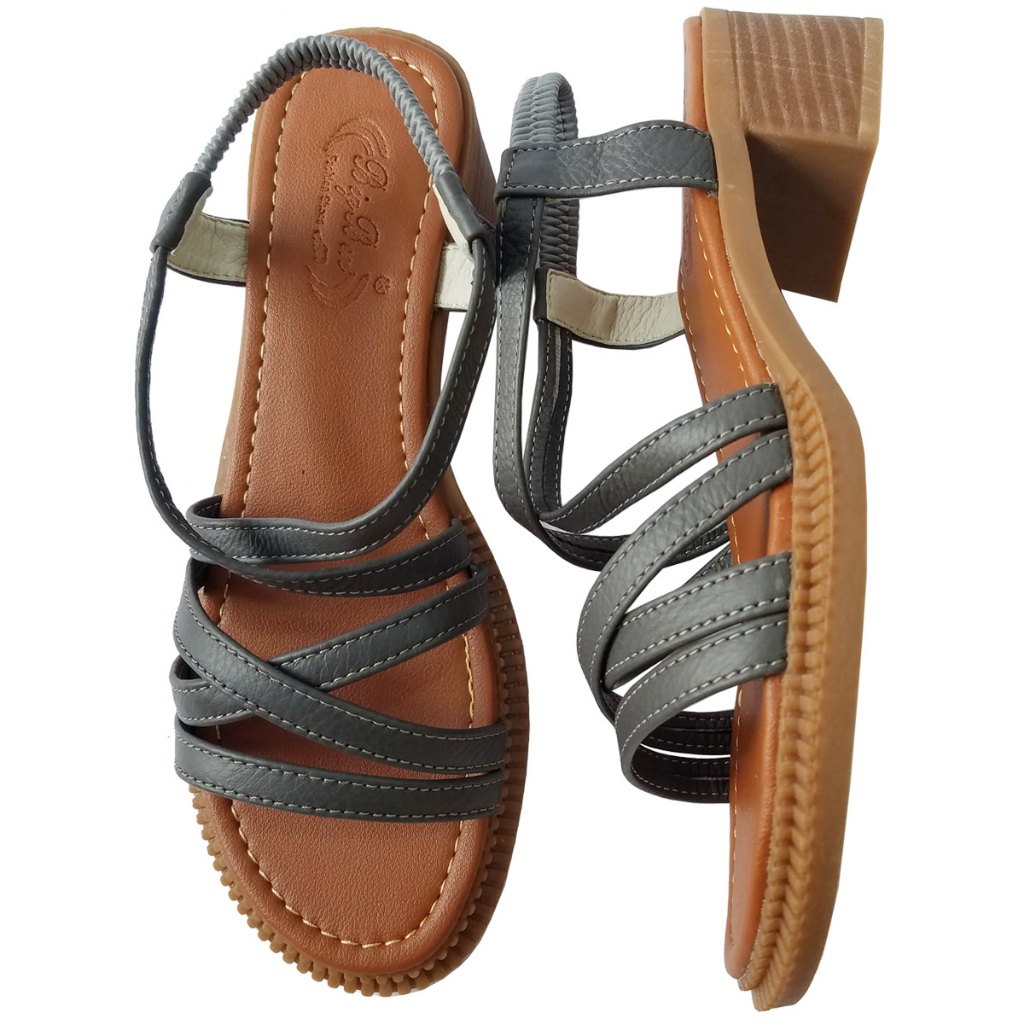 Giày Sandal Cao Gót Nữ BIGGBEN Da Bò Thật Cao 4 Phân HKD940
