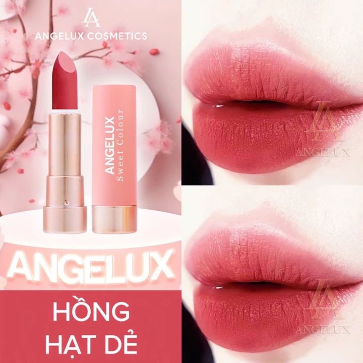 Son Sáp, Thỏi ANGELUX SWEET Không Chì Chính Hãng Màu Hồng Hạt Dẻ