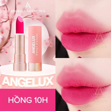 Son Sáp, Thỏi ANGELUX SWEET Không Chì Chính Hãng Màu Hồng 10H