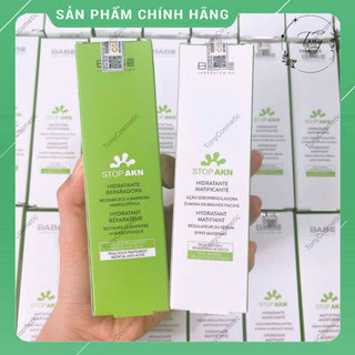 Kem Dưỡng Babe Cho Da Dầu Mụn Stop AKN Mattifying Moisturiser Và Kem Phục Hồi Da Babe Stop AKN Repairing Moisturiser