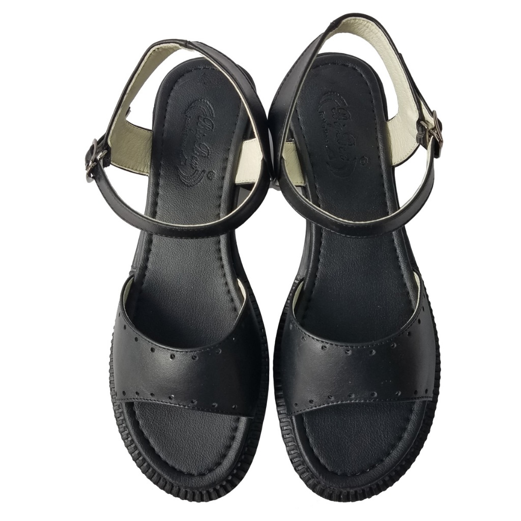 Giày Sandal Cao Gót Nữ BIGGBEN Da Bò Thật Cao 4 Phân HKD941