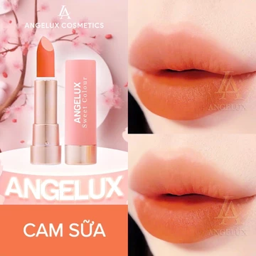 Son Sáp, Thỏi ANGELUX SWEET Không Chì Chính Hãng Màu Cam Sữa