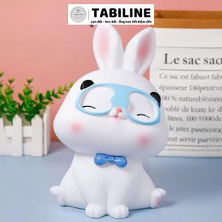 Heo đất nhựa tiết kiệm tiền,trang trí decor thỏ ngọc chống rơi vỡ LDN03-TABILINE