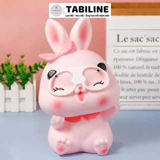 Heo đất nhựa tiết kiệm tiền,trang trí decor thỏ ngọc chống rơi vỡ LDN03-TABILINE