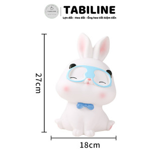 Heo đất nhựa tiết kiệm tiền,trang trí decor thỏ ngọc chống rơi vỡ LDN03-TABILINE