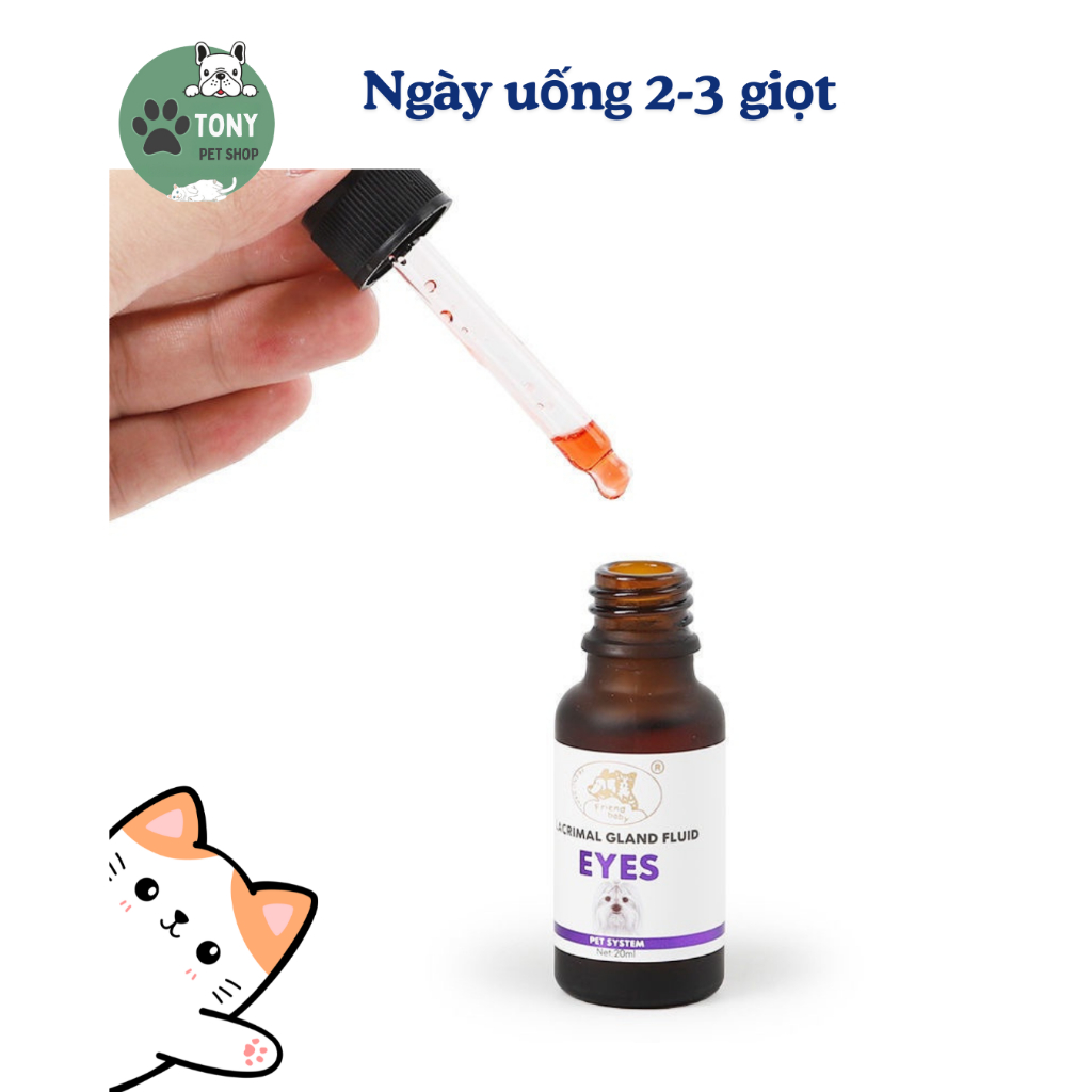 Siro chống chảy nước mắt cho chó mèo baby friend, 1 lọ nguyên 20ml