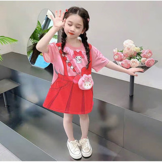 Váy xuông hoạ tiết Yếm Gấu cho bé gái (9-35kg)