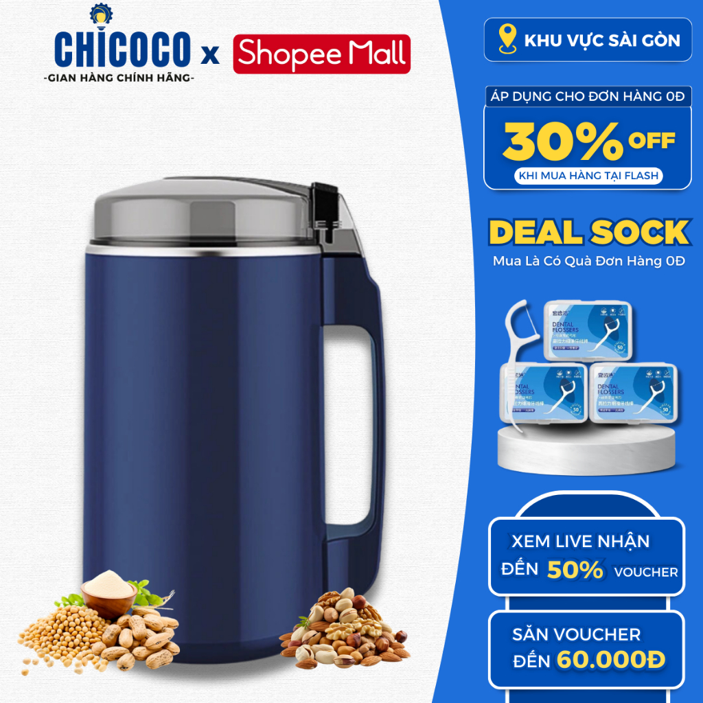 Máy Xay Hạt Khô CHICOCO Công Suât 300W Dung Tích 1L Chất Liệu Inox 304 ...