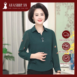 Áo Thun Nữ Trung Niên Dài Tay Thu Đông SM11