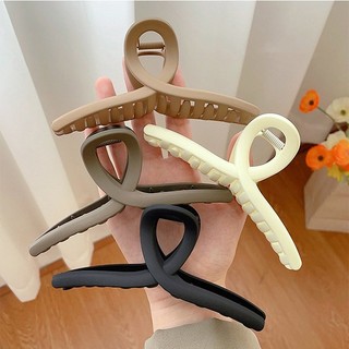 Kẹp Tóc, Kẹp Tóc Càng Cua 13cm Size Lớn Tròn Cài Tóc Sóng Nhám Acrylic Dịu Dàng Cho Nữ