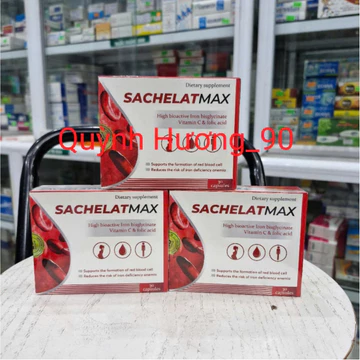 Sắt hữu cơ SACHELAT MAX hộp 30 viên nhập khẩu Ba Lan giúp bổ sung sắt và acid folic cho cơ thể