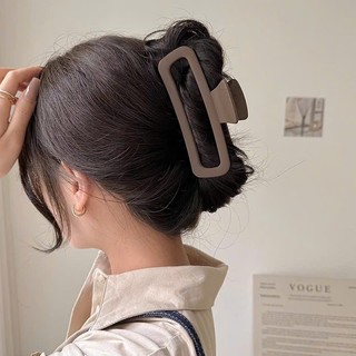 Kẹp Tóc Càng Cua Hình Chữ Nhật Vòm Màu Đục 13cm Thời Trang Ngọt Ngào Cho Nữ