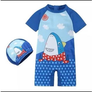 Đồ bơi cho bé trai 10-40kg liền thân hoạ tiết khủng long, đồ bơi liền thân cho bé trai