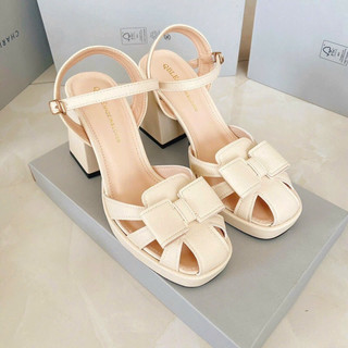Giày sandal cao gót 9 phân rọ mũi gót vuông
