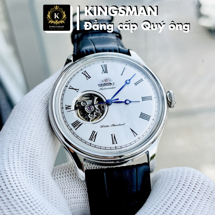 Đồng Hồ Cơ Nam Automatic Lộ Tim Máy ORT N005 Dây Da Số La Mã Cao Cấp Máy Nhật Mới, Đồng Hồ Đeo Tay