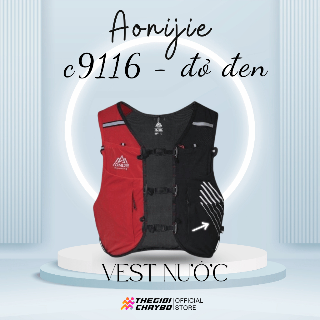 [MUA VEST TẶNG GẬY] Vest nước chạy bộ AONIJIE C9116 Dung Tích 10L - Balo Chạy Bộ Đường Dài phù hợp cho mọi giới tính