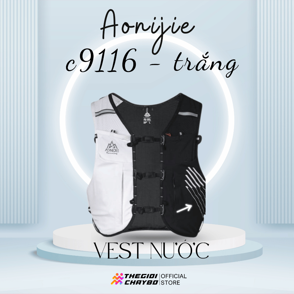 [MUA VEST TẶNG GẬY] Vest nước chạy bộ AONIJIE C9116 Dung Tích 10L - Balo Chạy Bộ Đường Dài phù hợp cho mọi giới tính