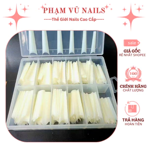 Móng Nối Dài Hộp 2 Màu Trong Và Đục 2 Form Làm Móng Thang, Vuông Tiện Lợi