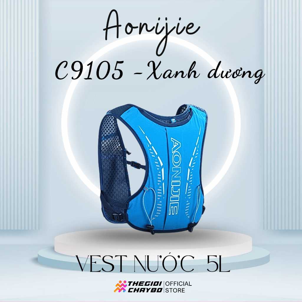 [MUA VEST TẶNG GẬY] Vest nước chạy bộ trẻ em Aonijie C9105 5L - Thiết kế lưới thoáng khí