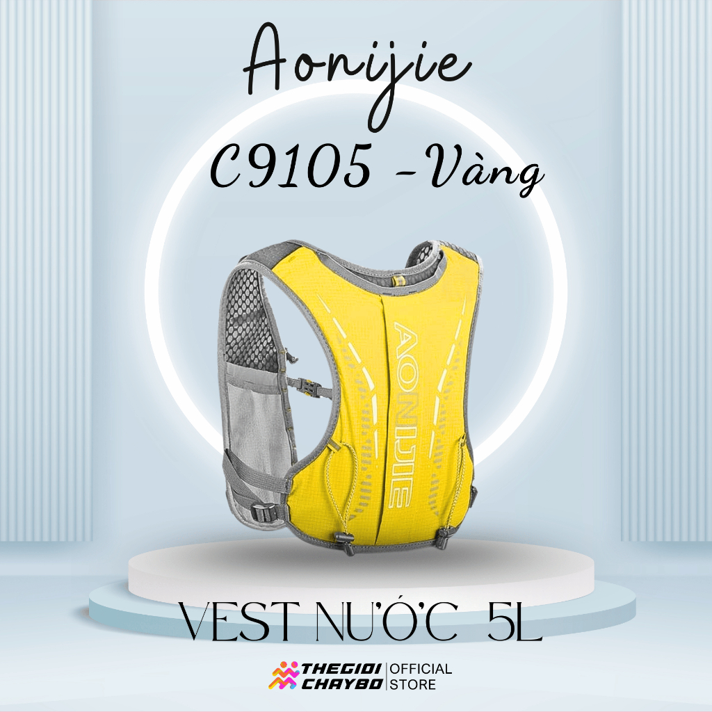 [MUA VEST TẶNG GẬY] Vest nước chạy bộ trẻ em Aonijie C9105 5L - Thiết kế lưới thoáng khí