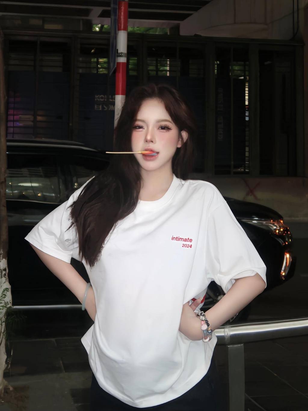 Ảnh Áo thun NELLY - COUPLE "HER-HIM" 100% cotton 260gsm Premium -Tay Lỡ Form Rộng Oversize Nam Nữ 4