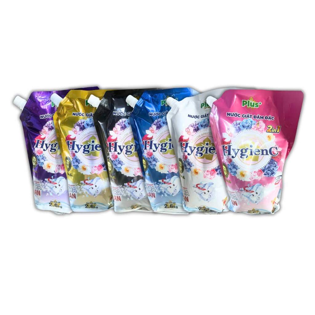 Ảnh Thùng 8 Túi Nước Giặt Đậm Đặc HygienC Plus 2.6Kg/ Túi Hương Nước Hoa - Hàng Chính Hãng 2