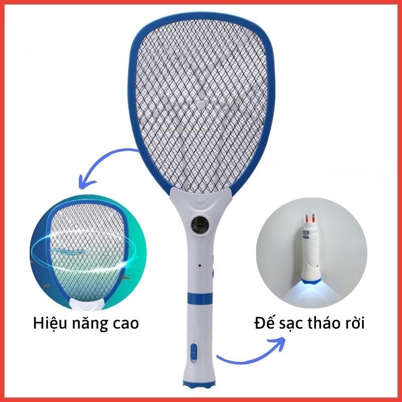 [Tặng Áo Mưa ] Vợt Bắt Muỗi Điện Tử Rạng Đông RD02, Kết Hợp Vợt Bắt Muỗi Và Đèn Pin 2in1, Dễ Sử Dụng