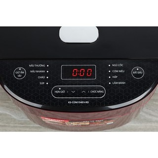 Nồi cơm điện tử Sharp 1.8 lít KS-COM194EV-RD phù hợp 4 đến 6 người ăn - Chính hãng 100% -Bảo hành 12