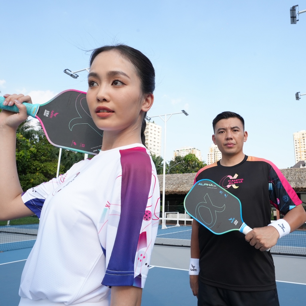 Vợt Pickleball Kamito Alpha (16mm)_Vợt Pickleball Lý Hoàng Nam, Chất Liệu Carbon T700, Trợ lực tốt