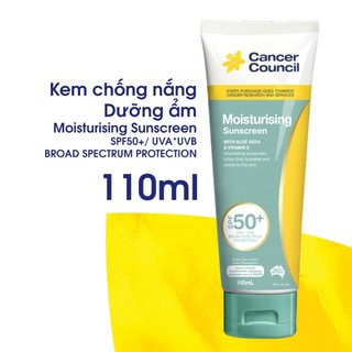 Kem chống nắng khóa ẩm Cancer Council Moisturising Sunscreen SPF50+ - 110ml